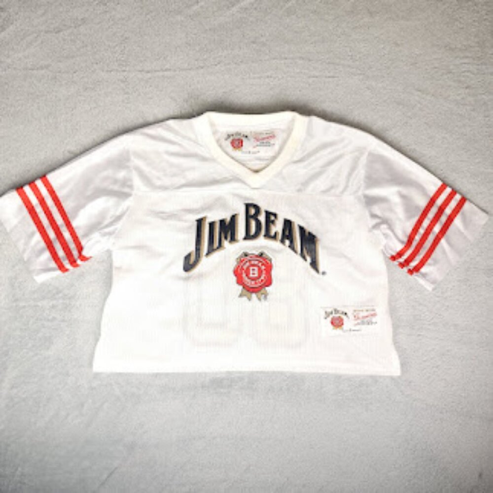 Jim Beam Cropped Jersey Top Beam 80 Womens Size Medium